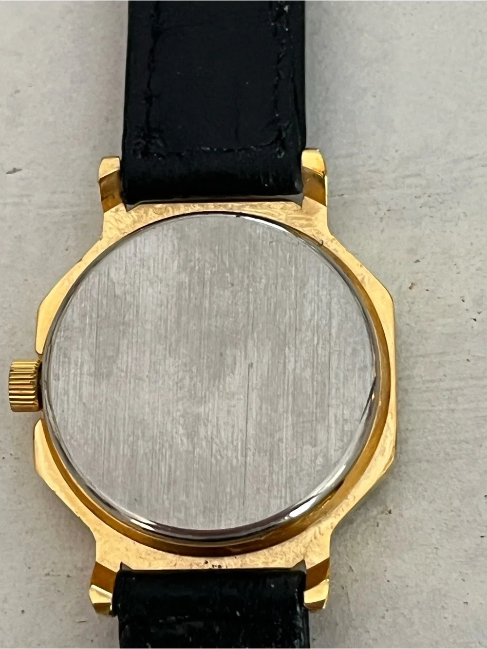 179W Exacta Vintage Gold-Tone Octagonal Wristwatch